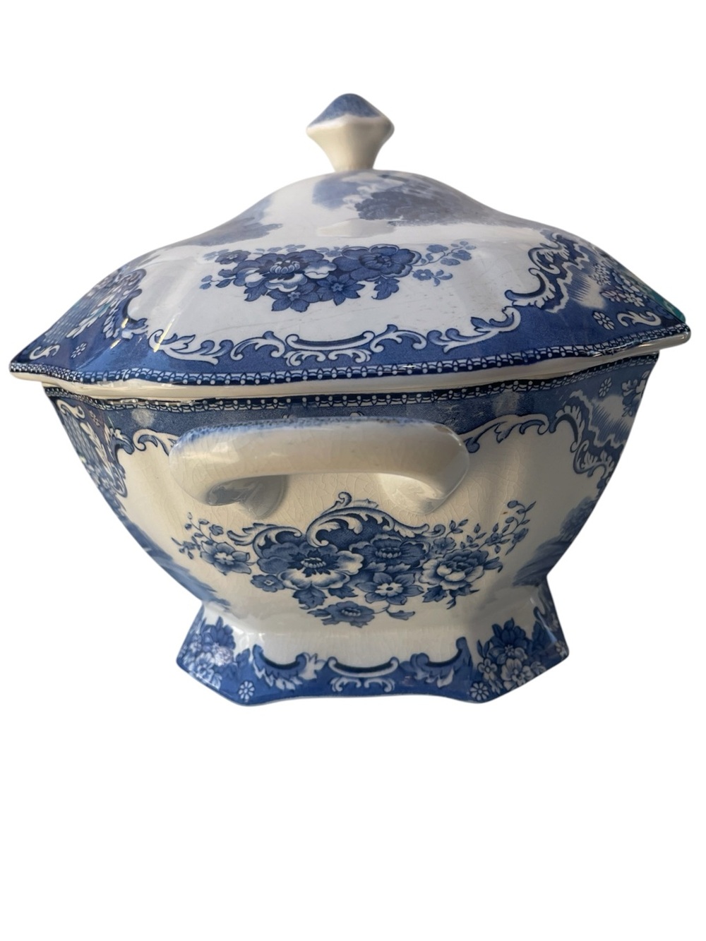 Vintage Johnson Bros "Old Britain Castles" Blue Ironstone Tureen Set- England - Picture 3 of 10